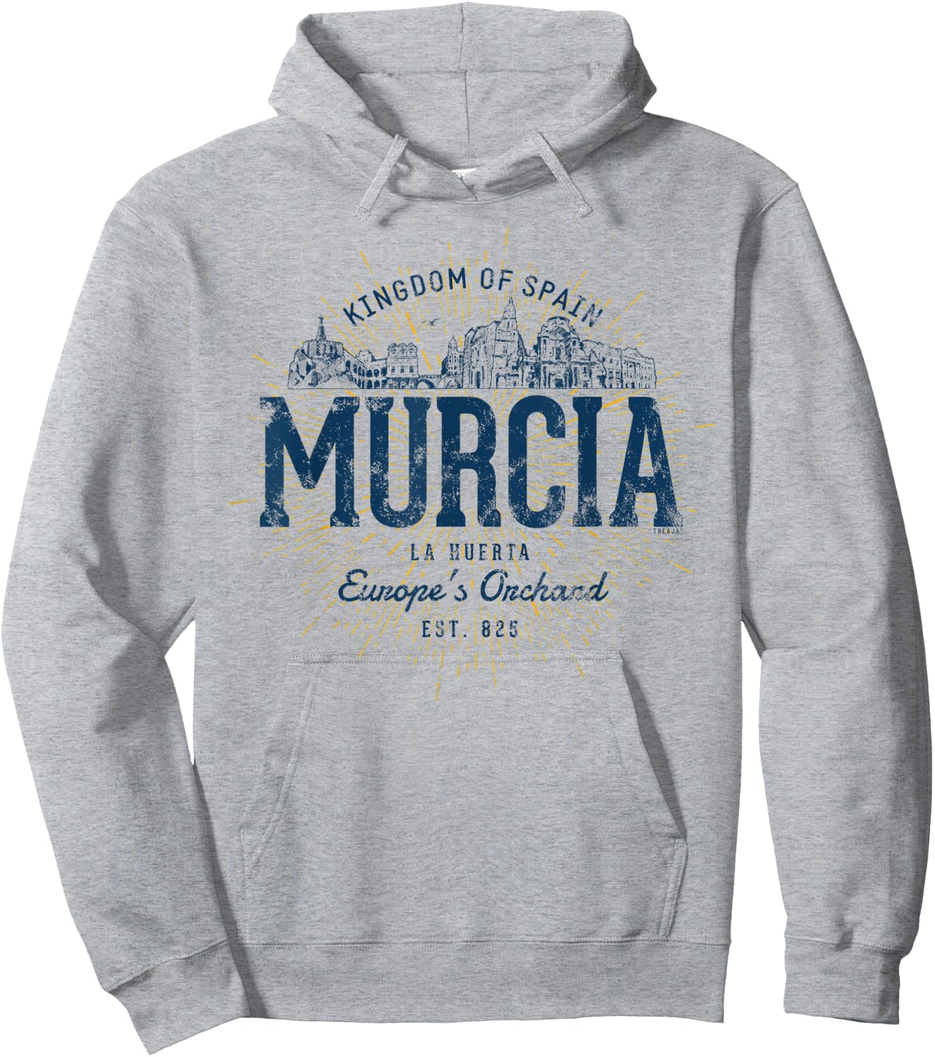 Spain Retro Style Vintage Murcia Hoodie - Hoodie | Ash
