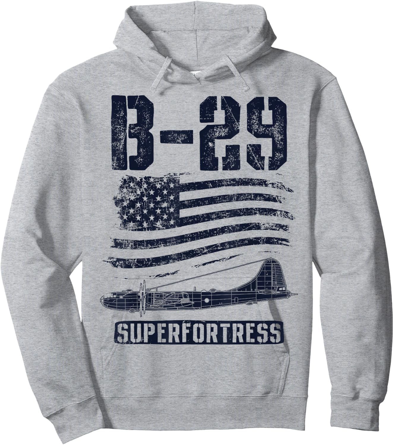 B-29 Superfortress Bomber Airplane Pilot Gifts World War II Hoodie - Hoodie | Ash