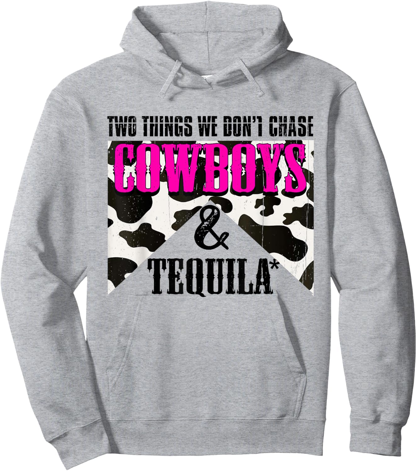 Two Things We Don't Chase Cowboys And Tequila Rodeo Retro Hoodie - Hoodie | Ash