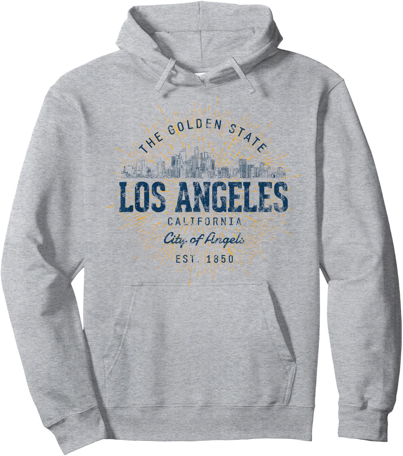 United States Vacation Souvenir Vintage Los Angeles Hoodie - Hoodie | Ash