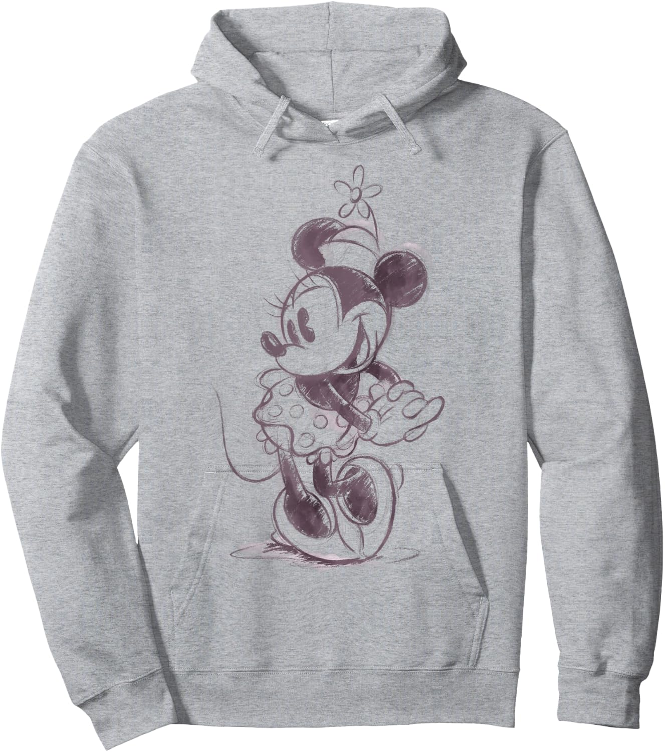 Disney Mickey and Friends Minnie Mouse Sketch Portrait Hoodie - Hoodie | Ash