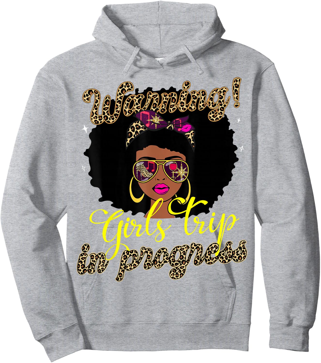 Girls Weekend Vacation Squad Warning Girls Trip In Progress Hoodie - Hoodie | Ash