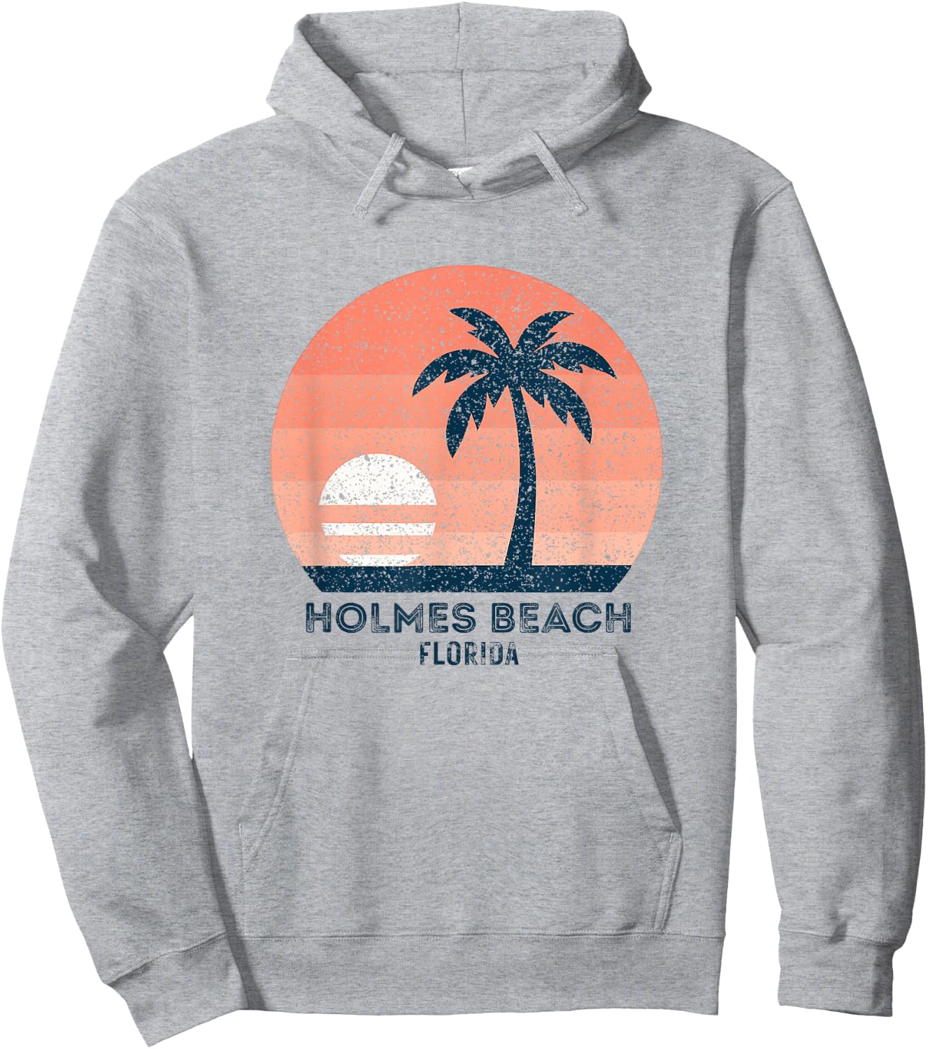 Holmes Beach Florida Retro Vintage Souvenir Gift Hoodie - Hoodie | Ash
