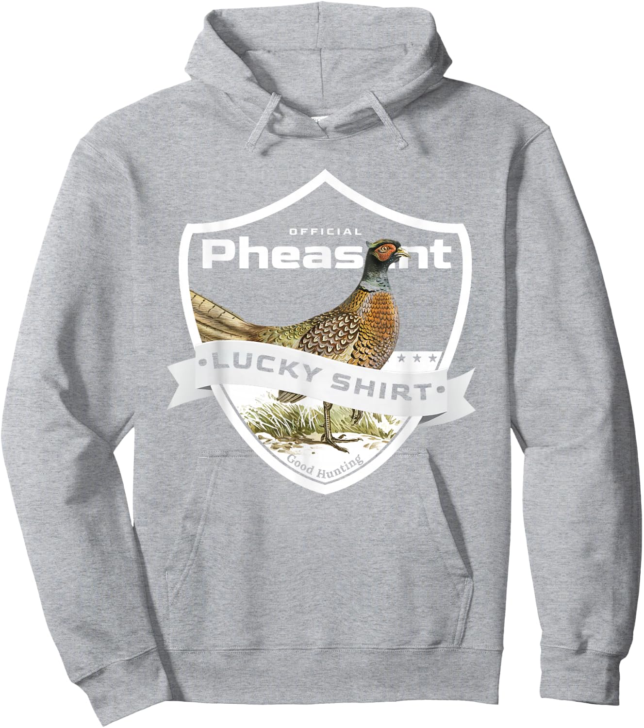 Pheasant Hunter Lucky Charm as Pheasant Hunting Vest Hoodie - Hoodie | Ash