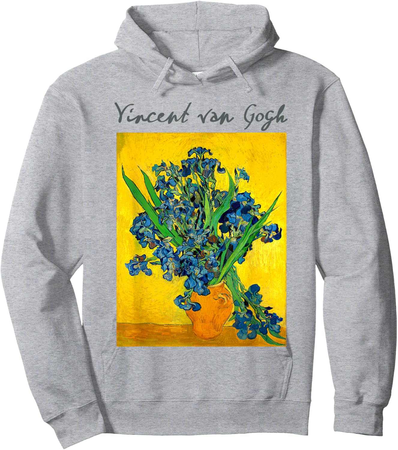 Famous Art Irises Painting Artist Van Gogh Hoodie - Hoodie | Ash