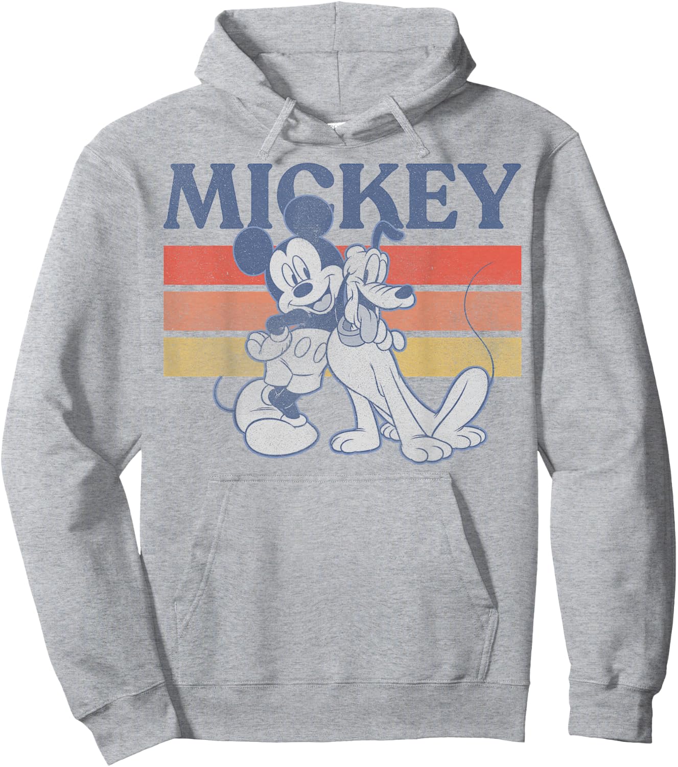 Disney Mickey and Friends Mickey and Pluto Retro Line Small Hoodie - Hoodie | Ash