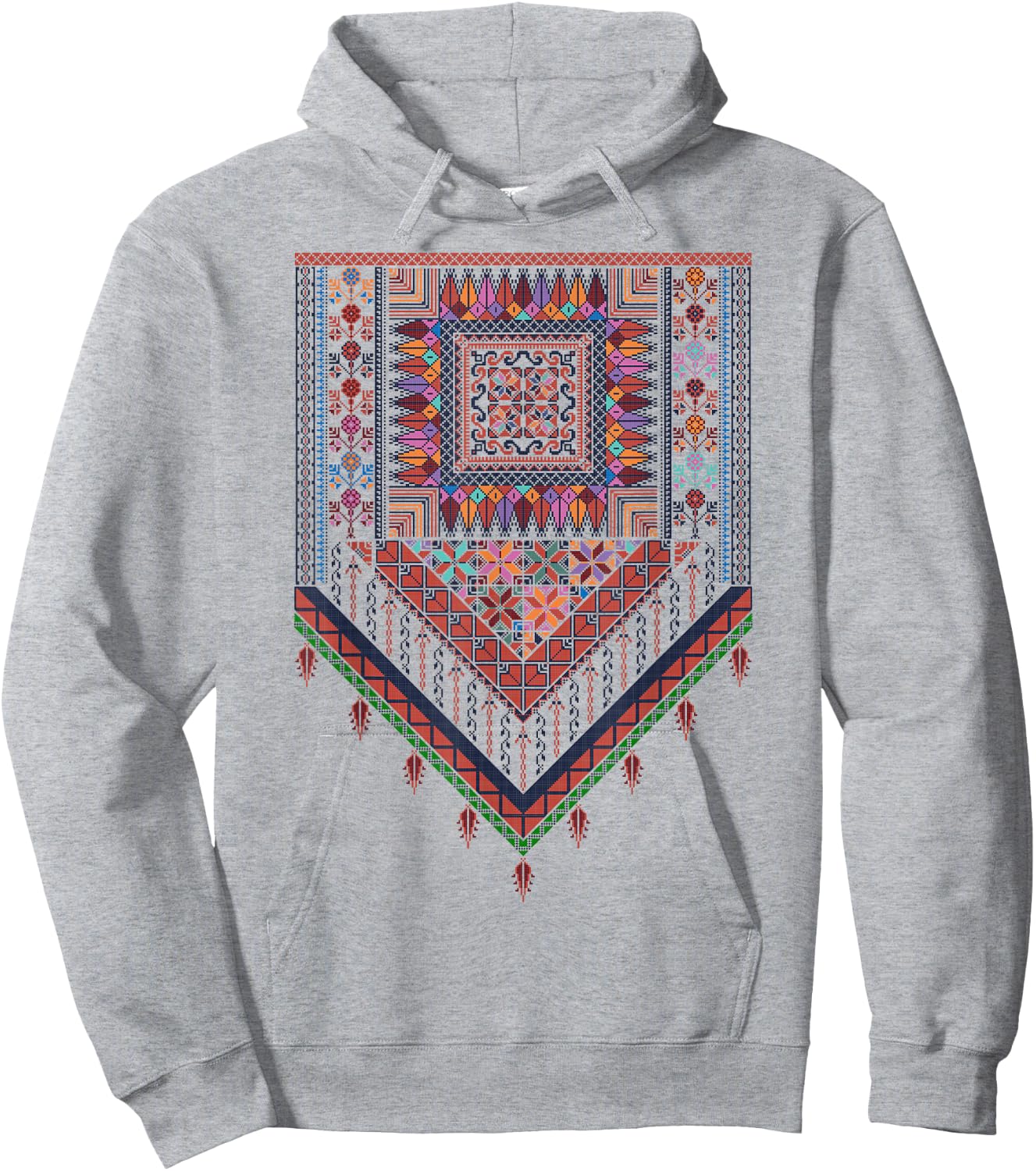 Palestine Trational Women Girls Palestinian Woman Thobe Thob Hoodie - Hoodie | Ash