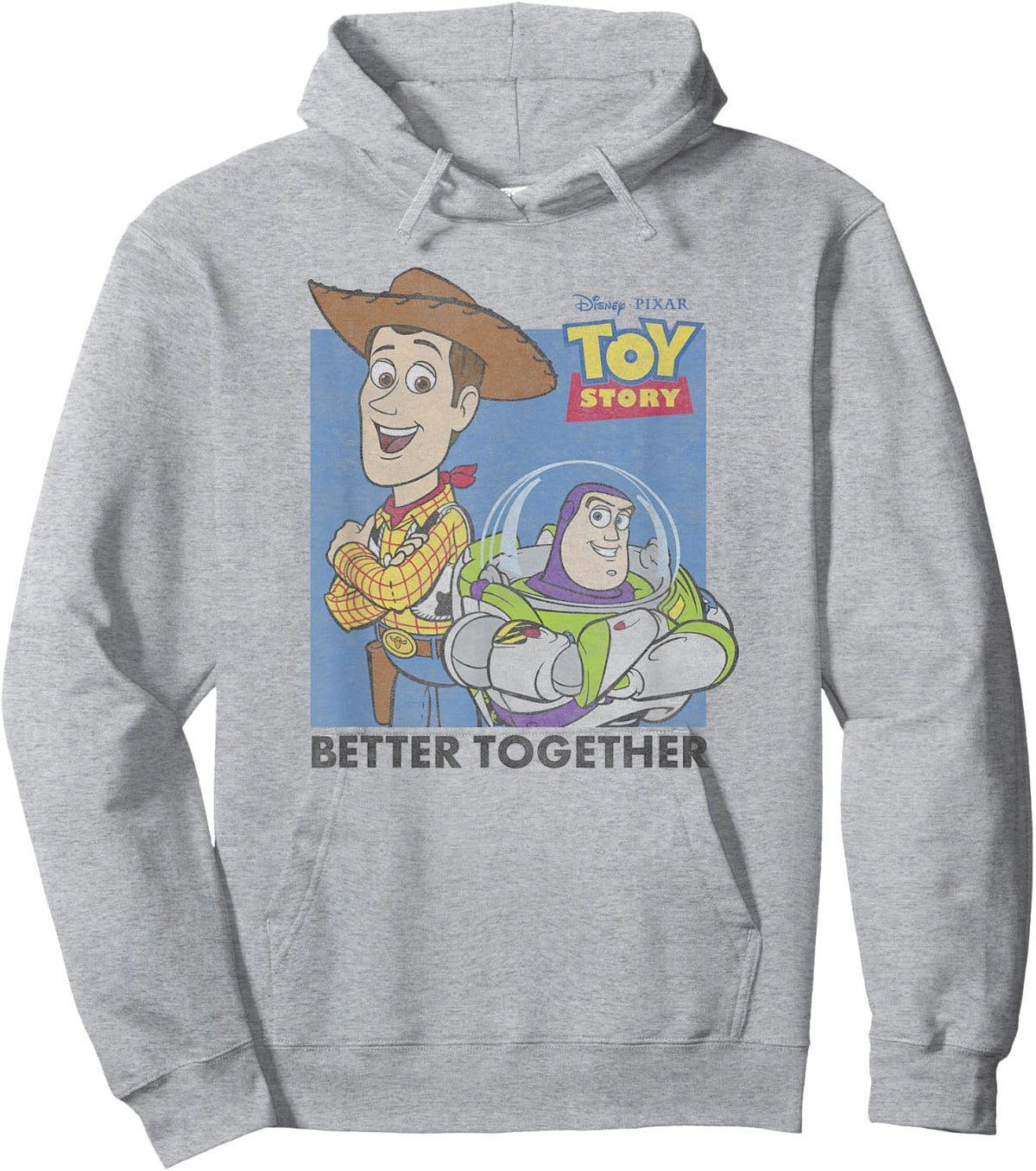 Disney Pixar Toy Story Buzz and Woody Better Together Poster Hoodie - Hoodie | Ash