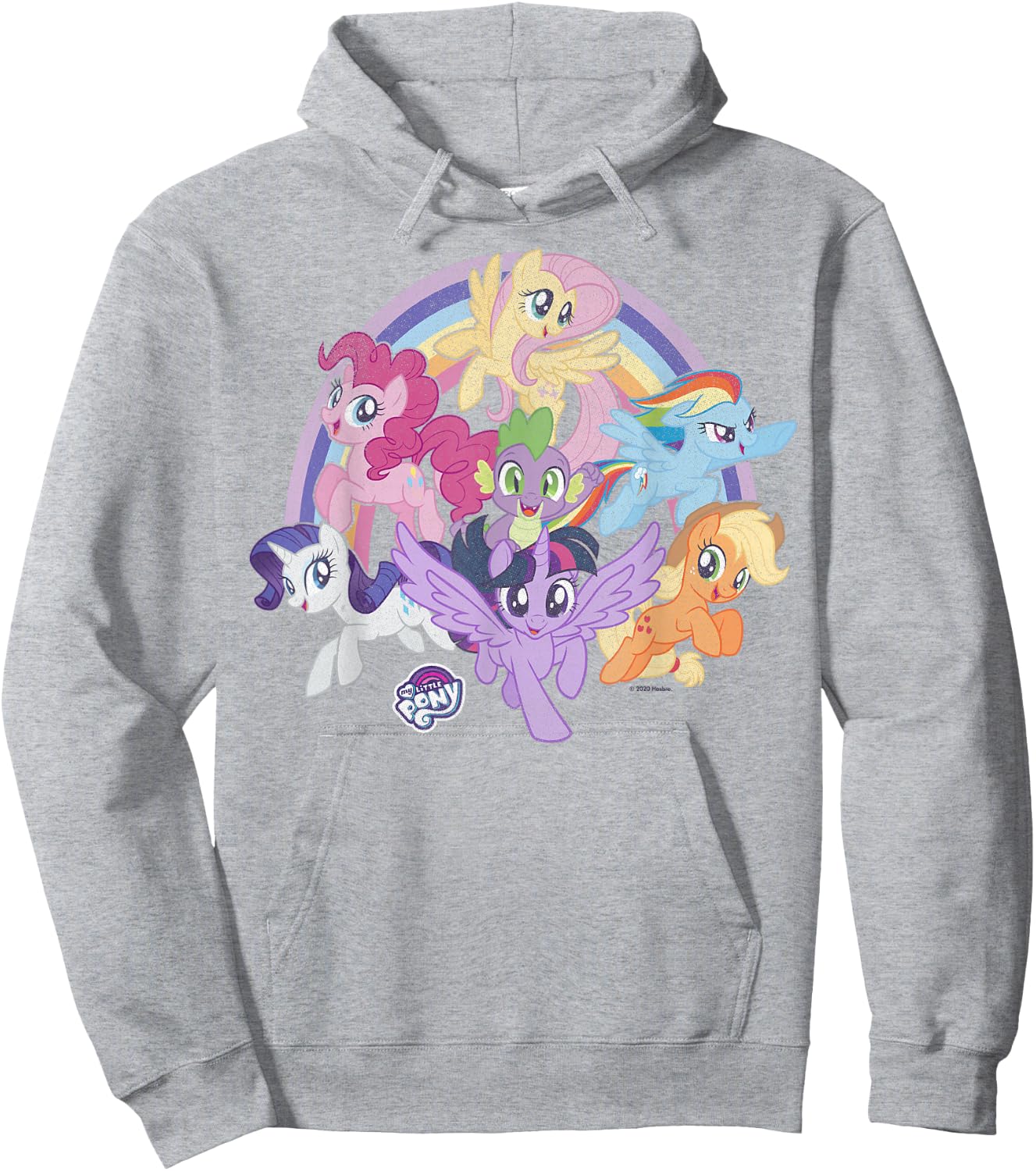 My Little Pony: Friendship is Magic Rainbow Pony Group Shot Hoodie - Hoodie | Ash