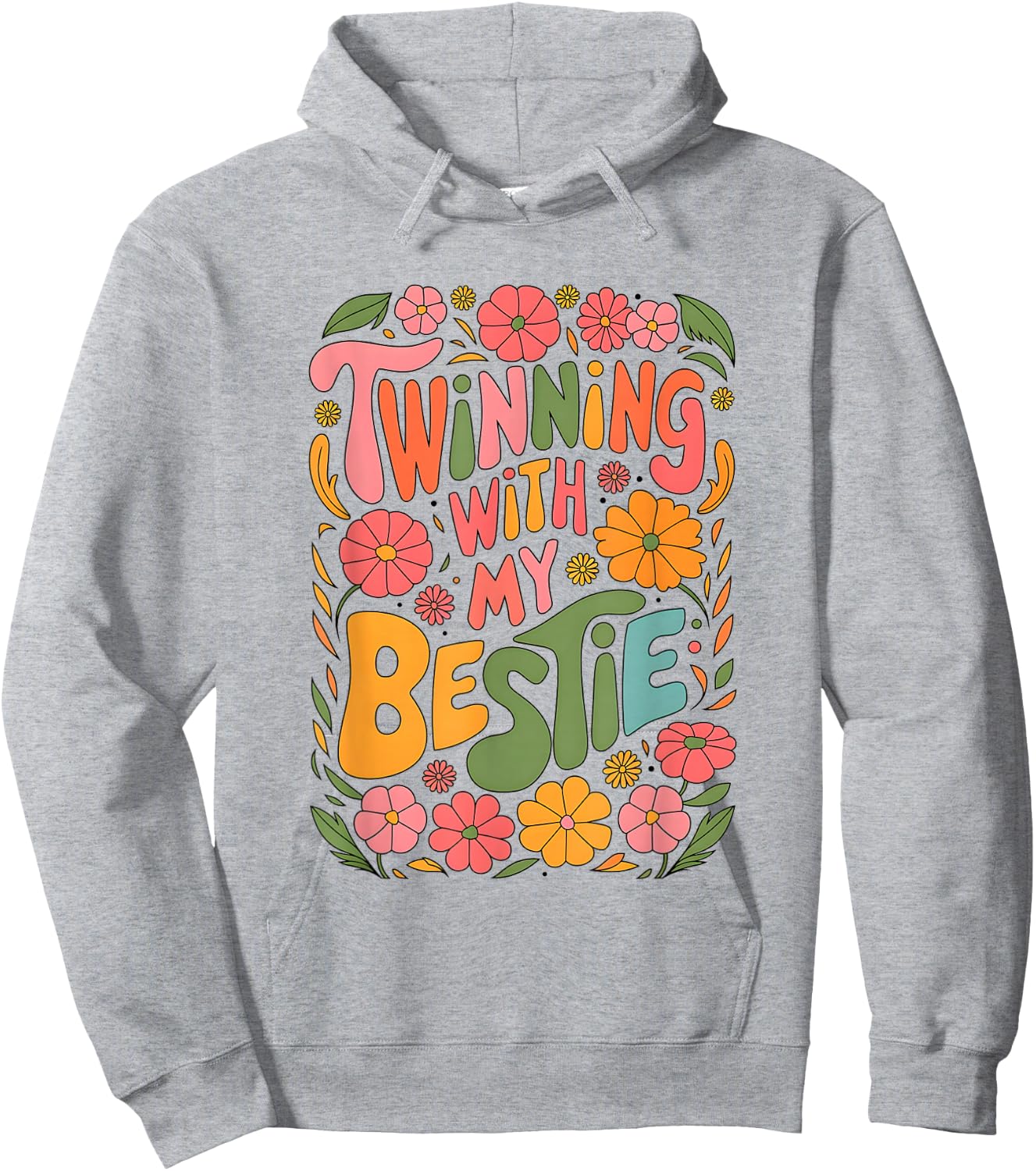 Twinning With My Bestie Spirit Week Design For Friends Hoodie - Hoodie | Ash