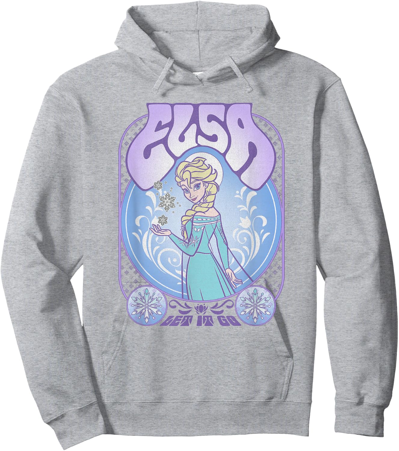 Disney Frozen Elsa Let It Go Seventies Retro Poster Hoodie - Hoodie | Ash