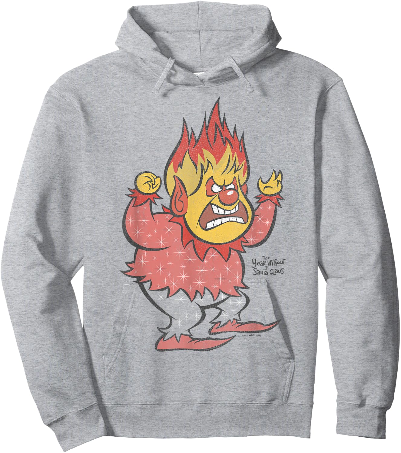The Year Without A Santa Claus Heat Miser Portrait Hoodie - Hoodie | Ash