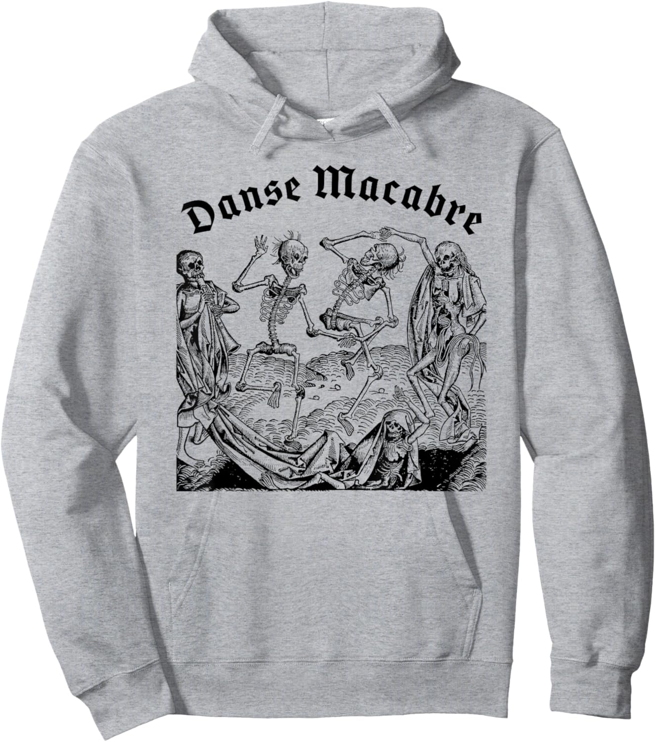 Dancing Skeletons Dance of Death, Danse Macabre Medieval Hoodie - Hoodie | Ash