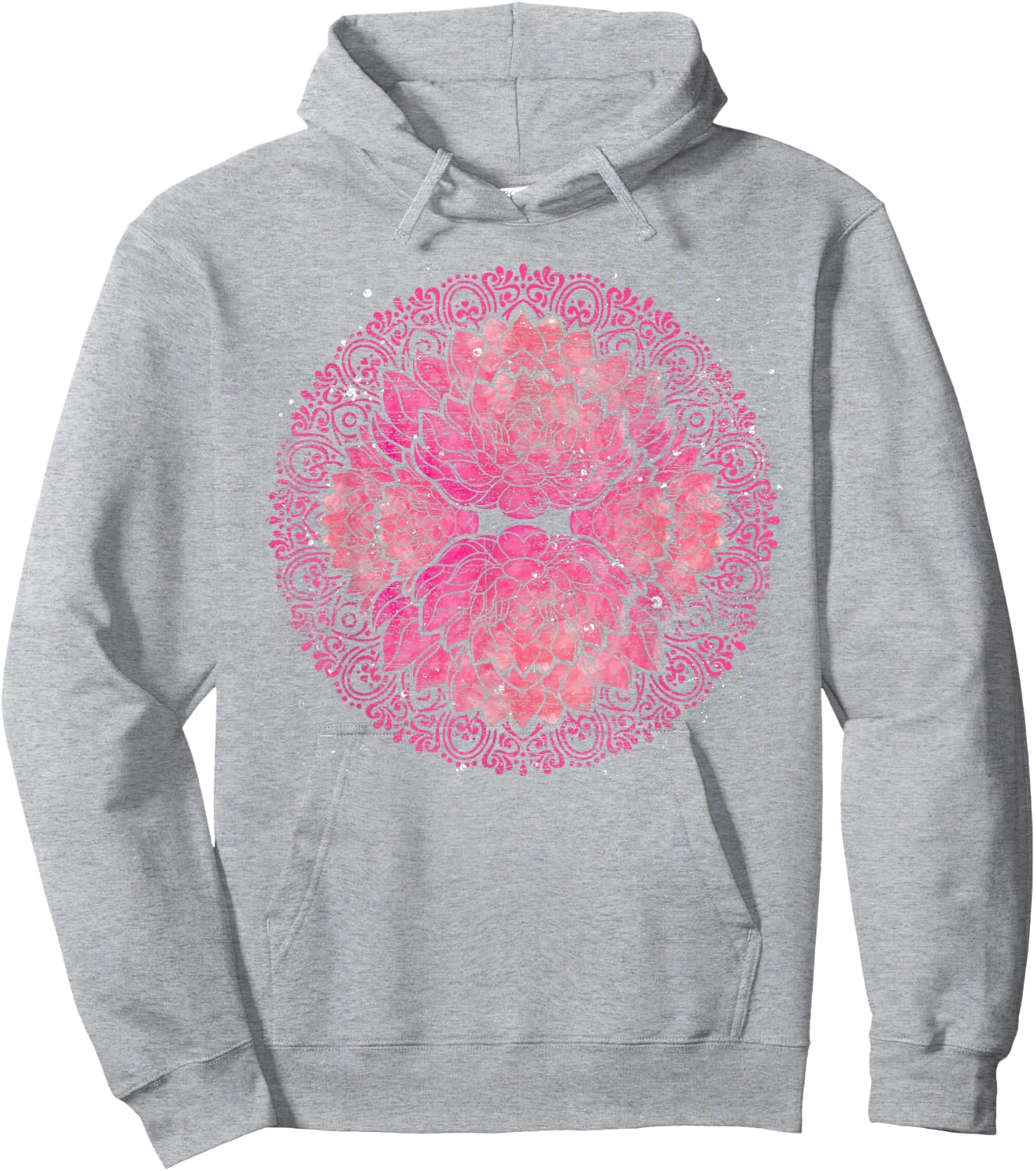 Yoga Flow Meditation Prana Art Flower Blossom Mandala Lotus Hoodie - Hoodie | Ash