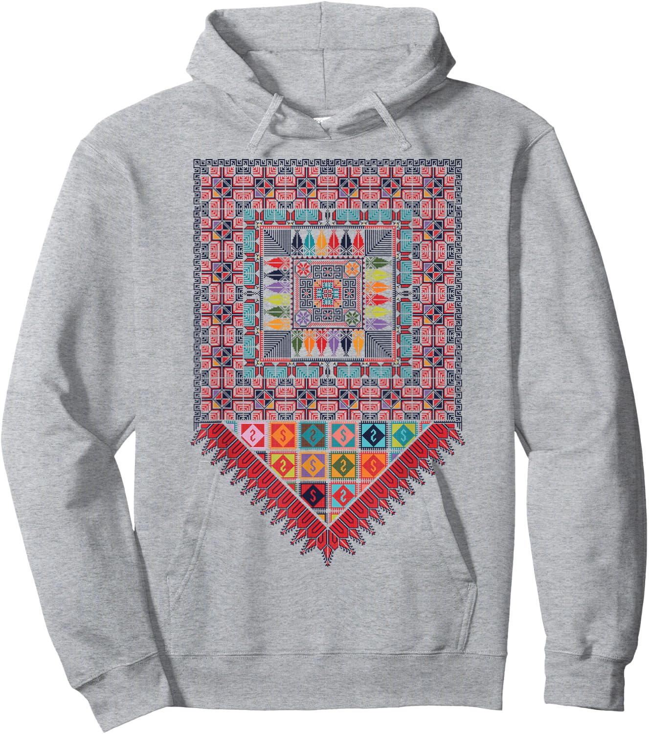 Palestine Women Arabic Girls Islamic Folklore Thobe Hoodie - Hoodie | Ash