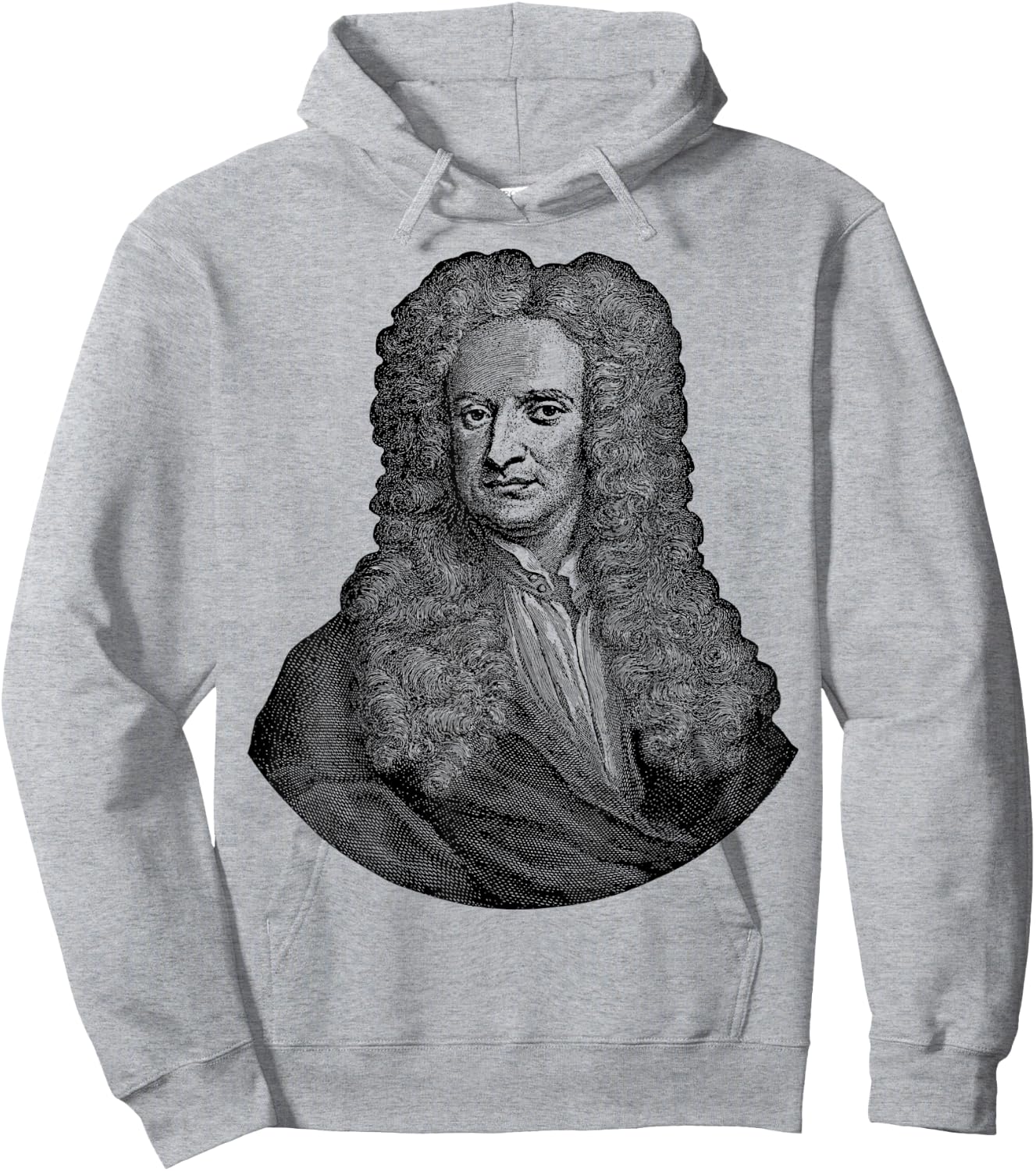 Sir Isaac Newton Face Portrait Gravity Science Hoodie - Hoodie | Ash