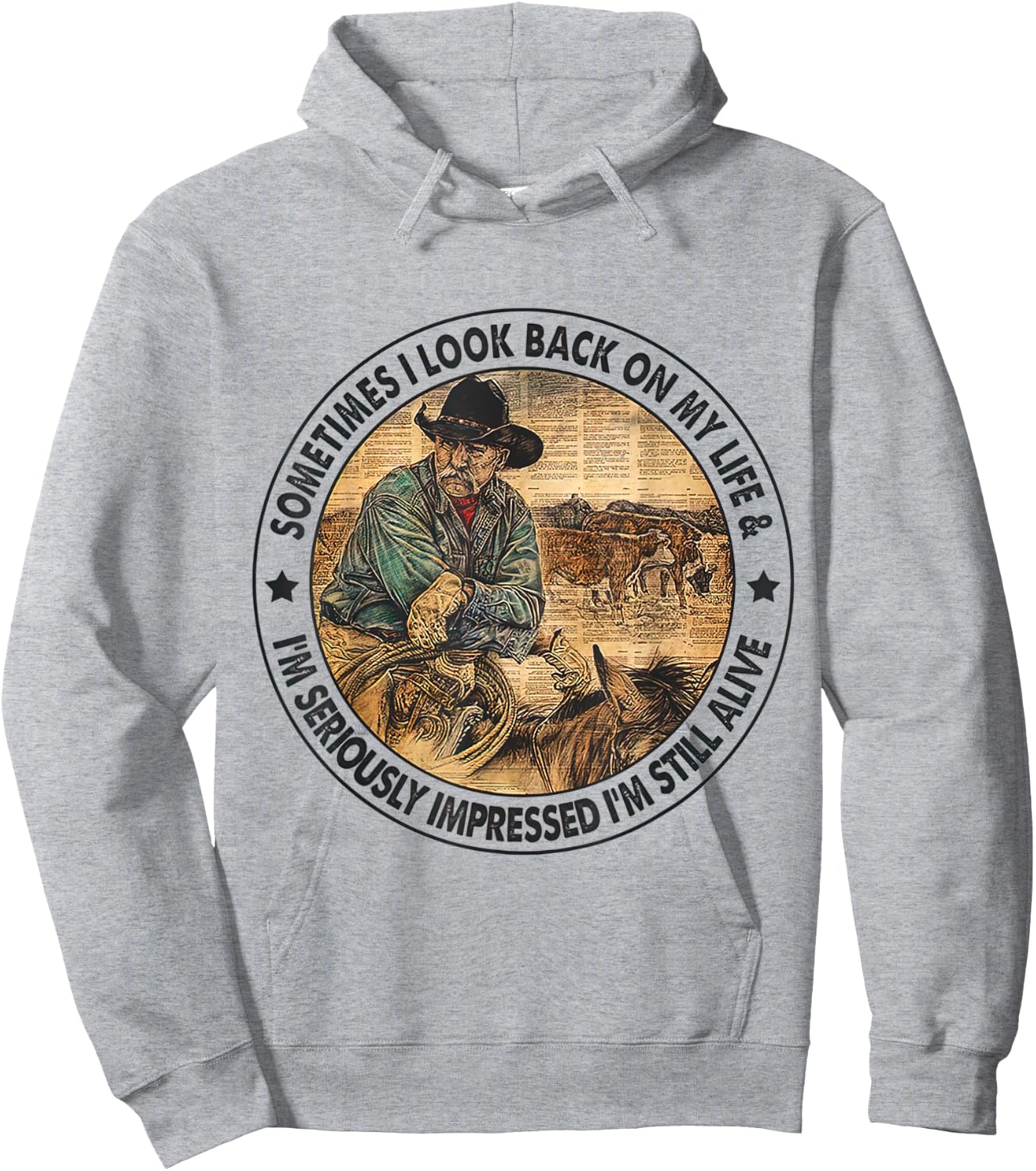 Sometimes I look back on my life I'm seriously impressed Hoodie - Hoodie | Ash