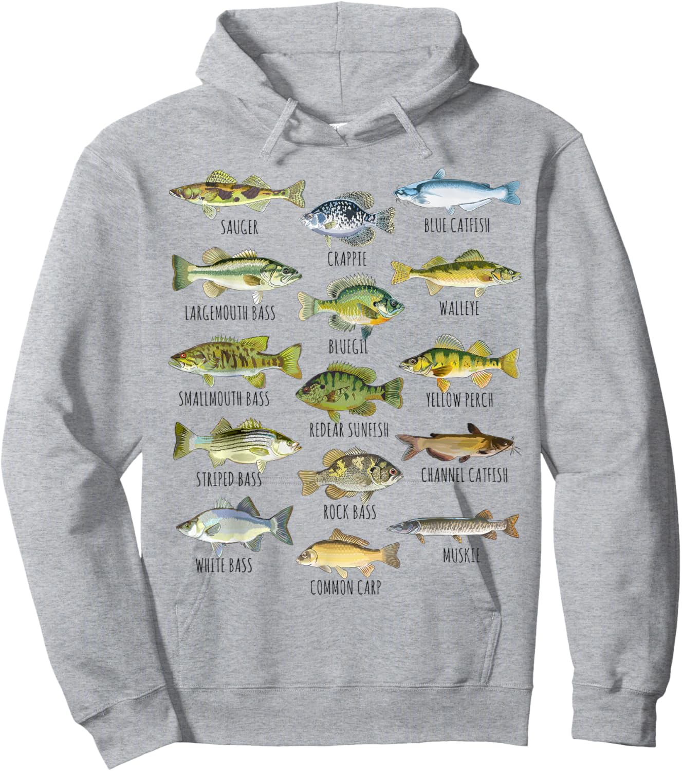 Fish Species Biology Types Of Freshwater Fish Fishing Hoodie - Hoodie | Ash