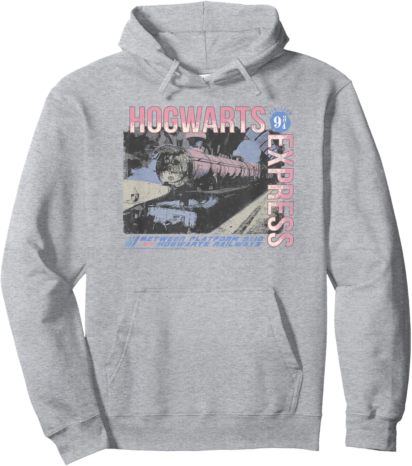 Harry Potter Hogwarts Express Vintage Poster Hoodie - Hoodie | Ash