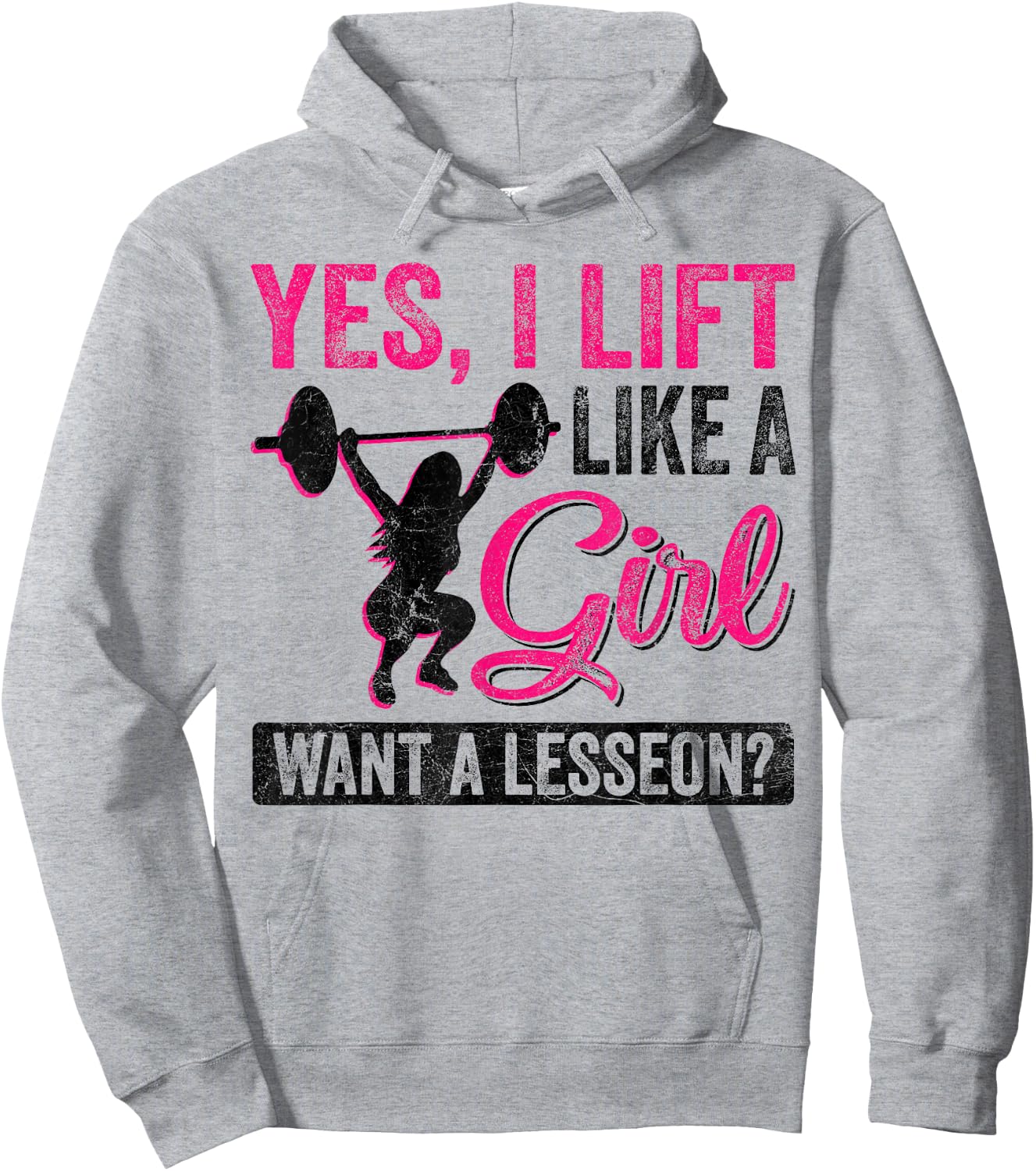 Funny Powerlifting Women Squat Bench Deadlift Girls Gym Hoodie - Hoodie | Ash