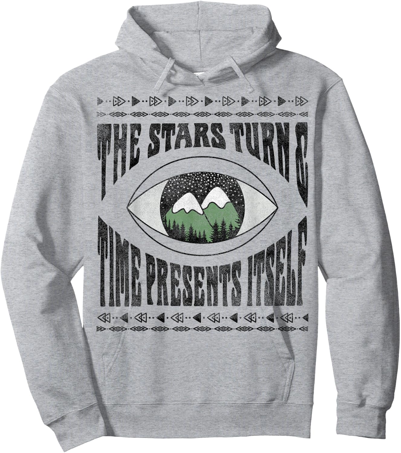 Twin Peaks Stars Turn & Time Presents Itself Graphic Hoodie - Hoodie | Ash