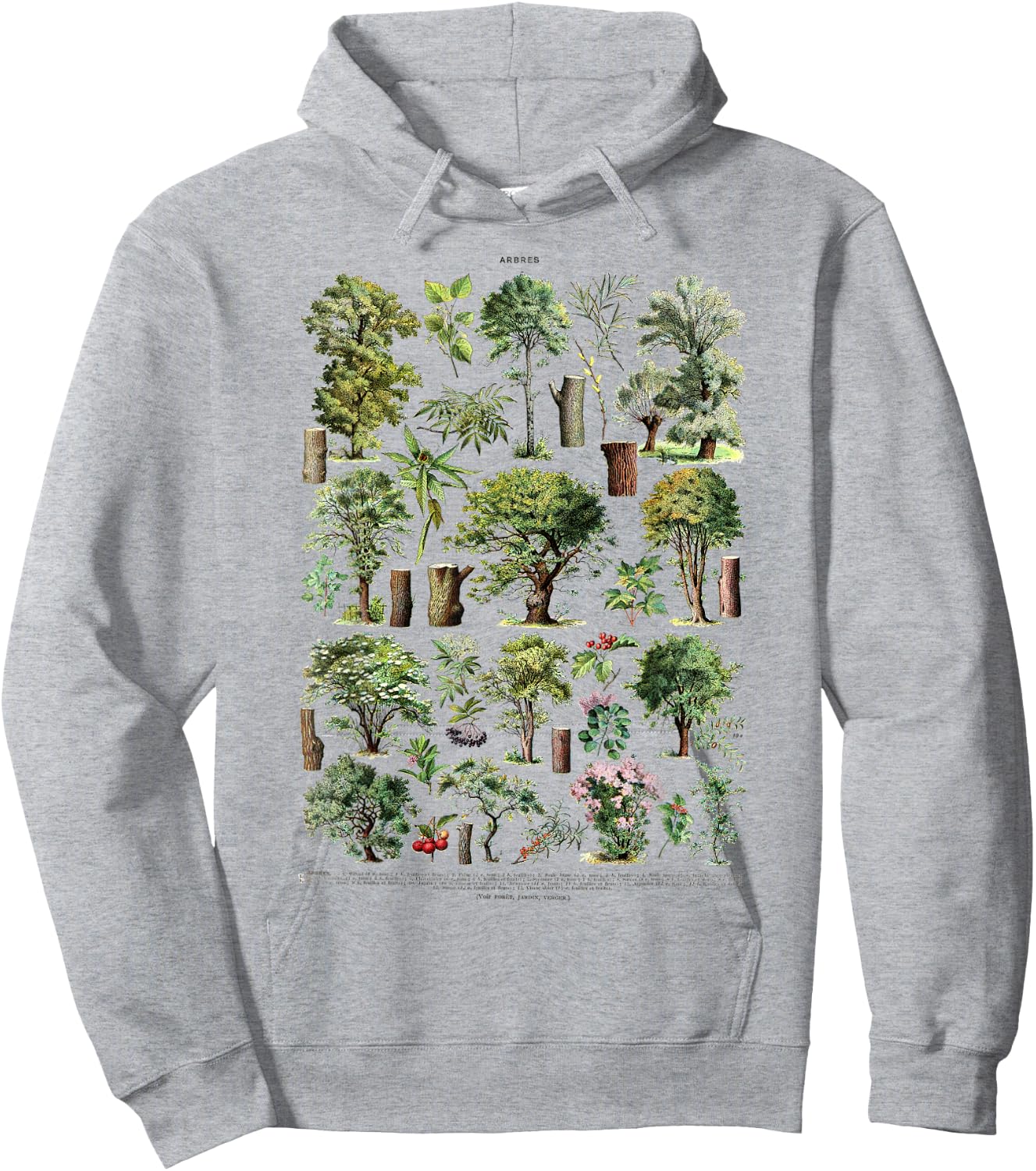 Garden Flowering Trees nature poster, tree Arboretum Hoodie - Hoodie | Ash