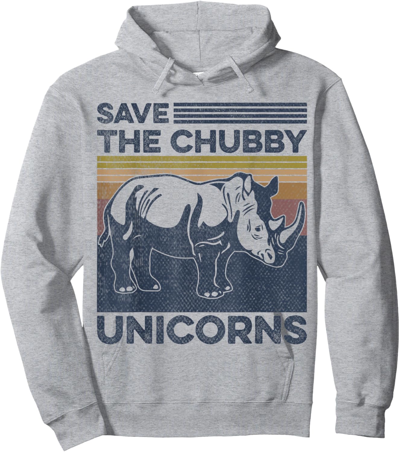Save the Chubby Unicorns Rhinoceros Animal Lovers Hoodie - Hoodie | Ash