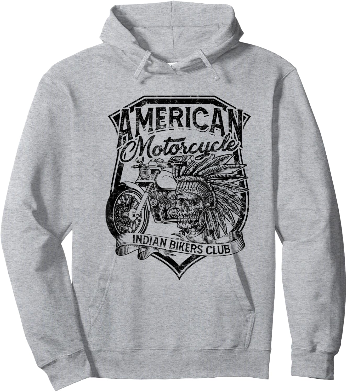 American Motorcycle Indian bikers club - Native american Hoodie - Hoodie | Ash