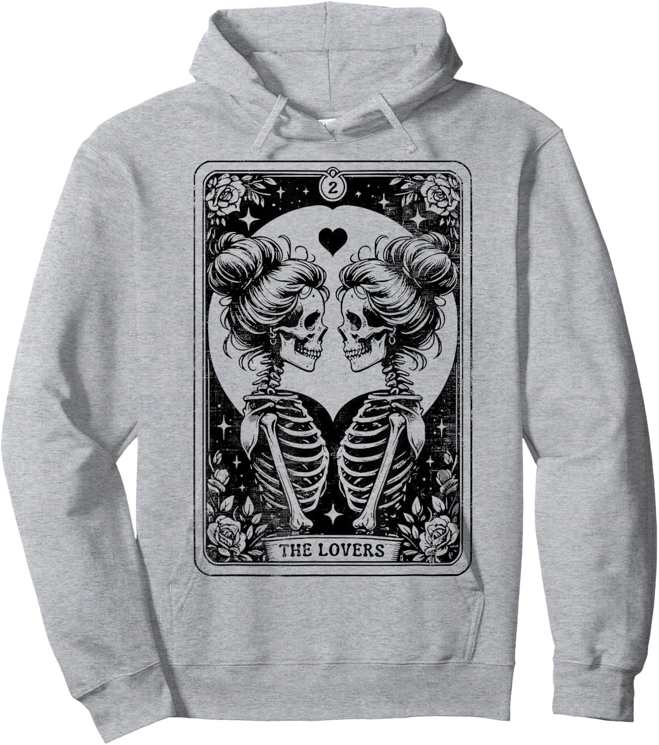 Gay Pride LGBT Tarot Card LGBTQ Skeleton Lesbian Queer Ally Hoodie - Hoodie | Ash