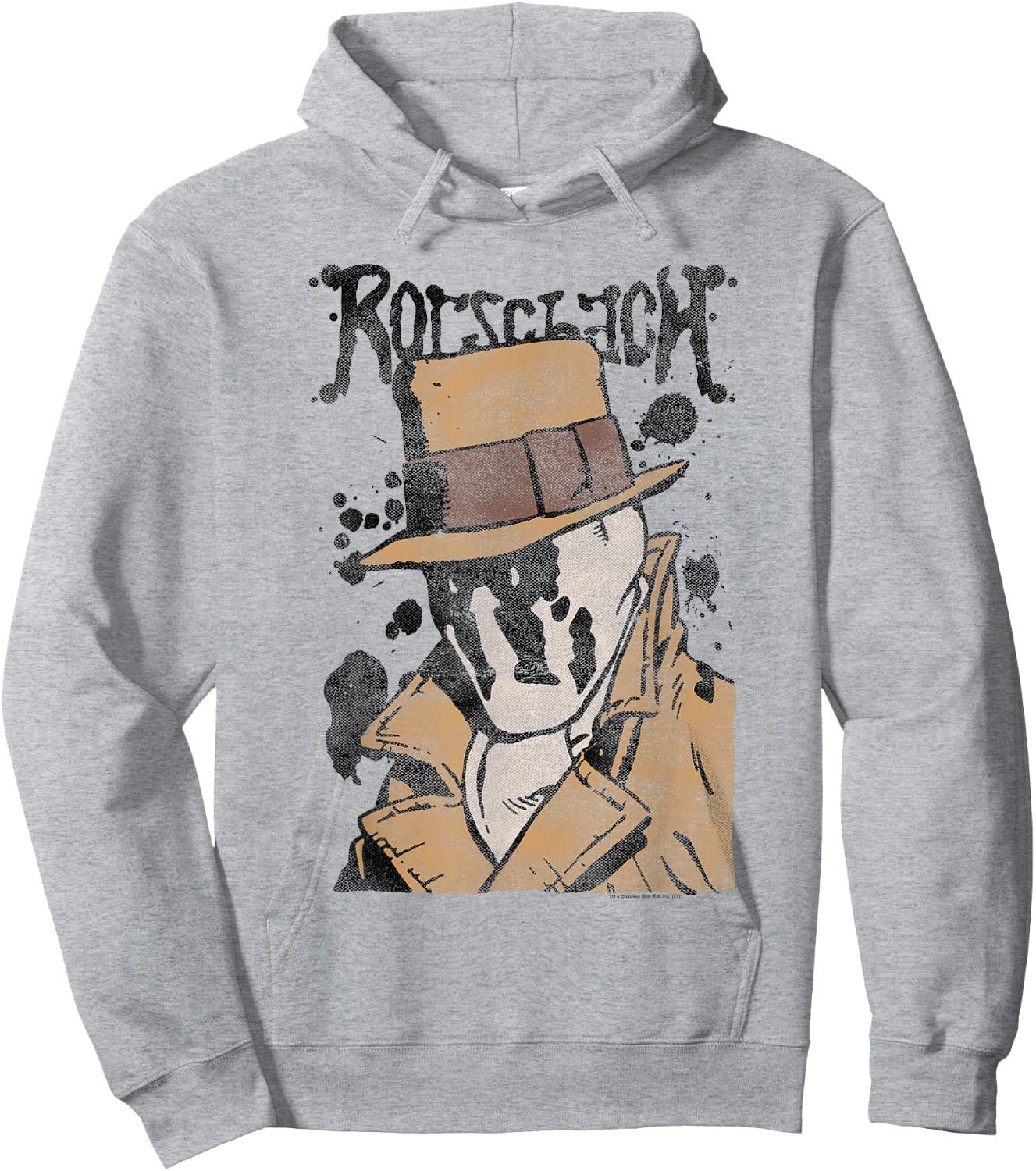 Watchmen Rorschach Splatter Hoodie - Hoodie | Ash