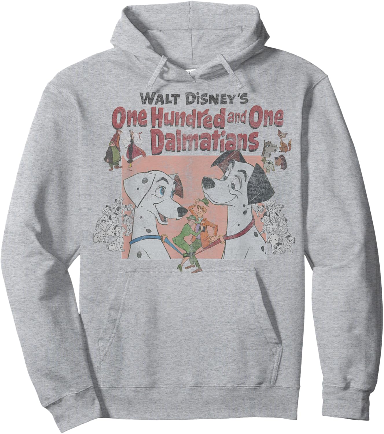 Disney 101 Dalmatians Pongo & Perdita Classic Logo Hoodie - Hoodie | Ash