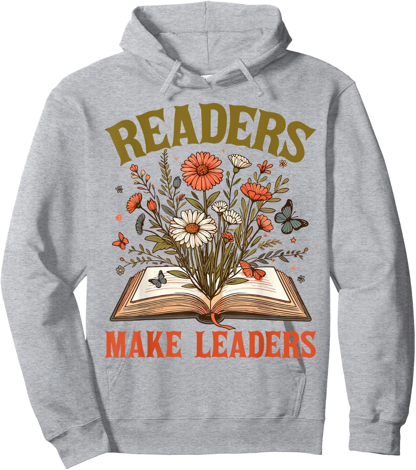 Reading Squad Book Lover Bookish Floral Readers Make Leaders Hoodie - Hoodie | Ash