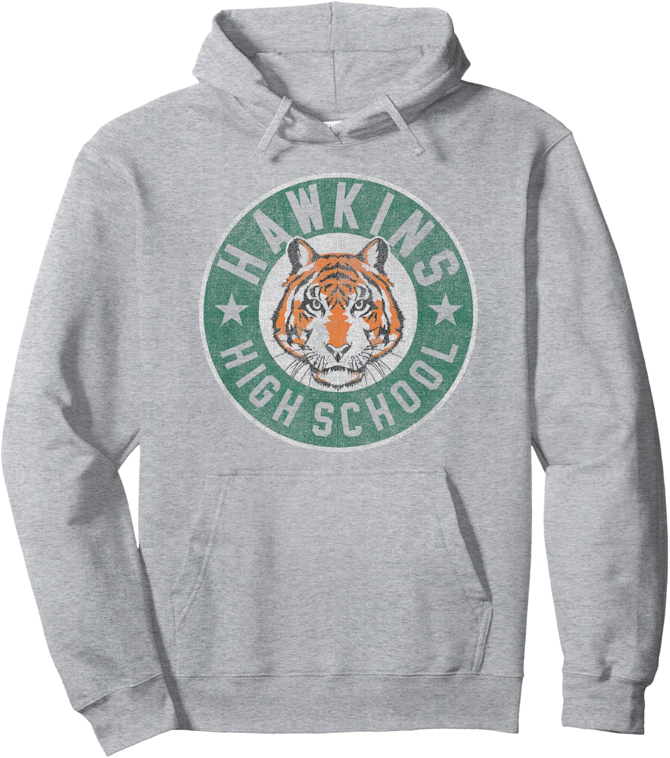 Stranger Things 4 Hawkins High School Tiger Circle Hoodie - Hoodie | Ash