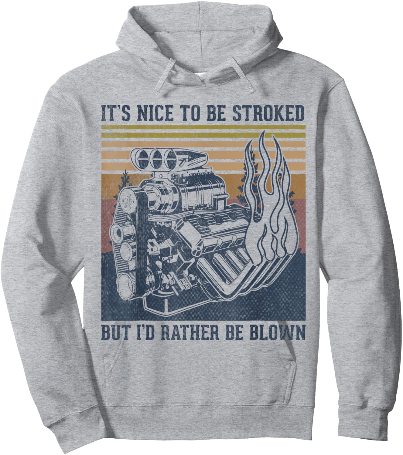 It's Nice To Be Stroked But I'd Rather Be Blown funny block Hoodie - Hoodie | Ash