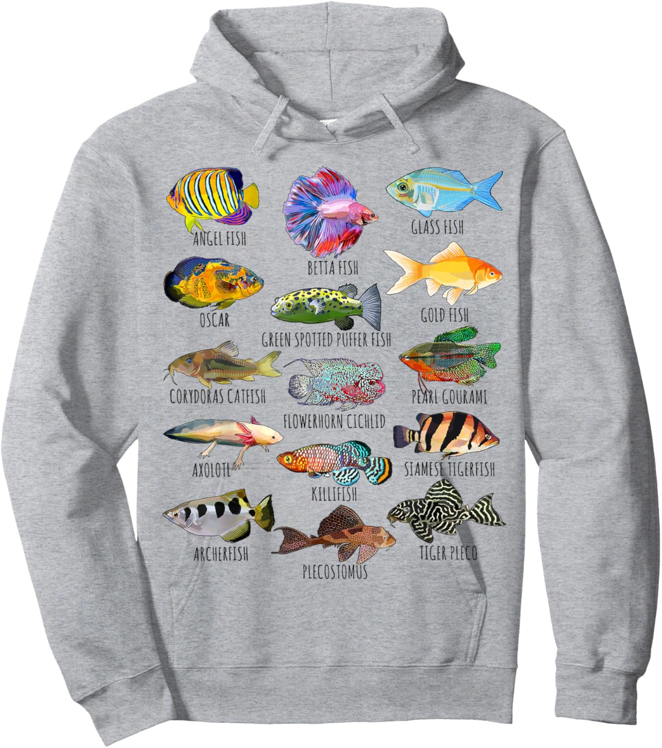 Fishkeeping Fish Species Biology Types Of Aquarium Fish Hoodie - Hoodie | Ash