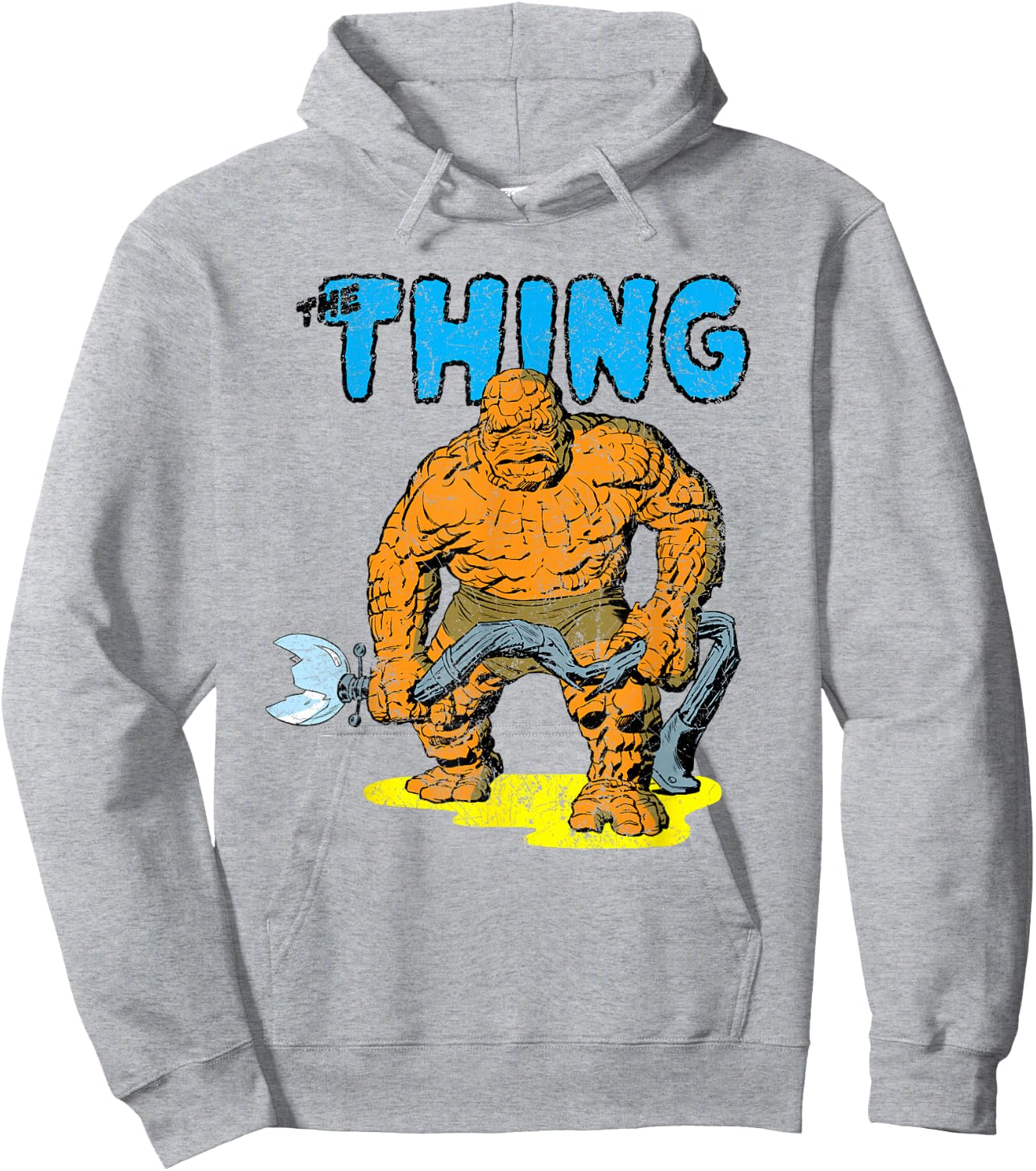 Marvel The Fantastic Four The Thing Retro Hoodie - Hoodie | Ash
