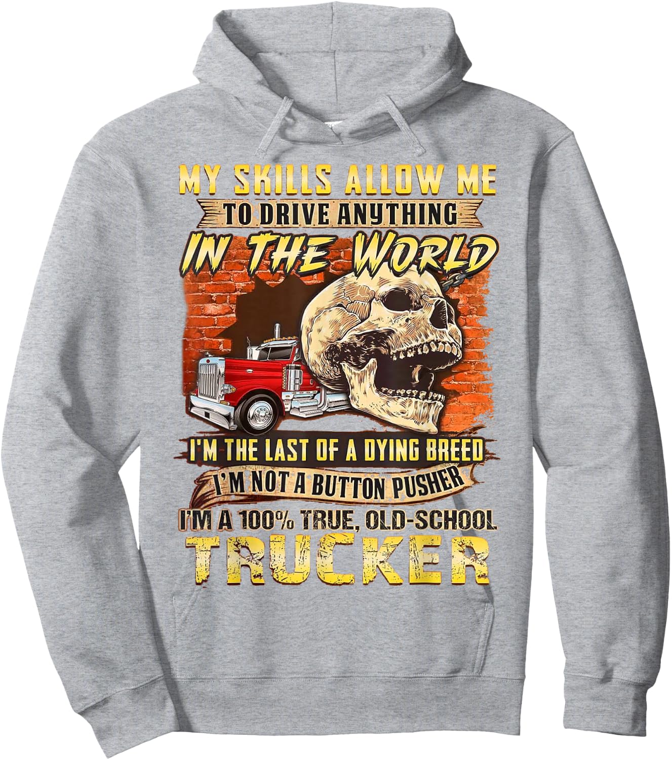 My Skills Allow Me To Drive Anything In The World Hoodie - Hoodie | Ash