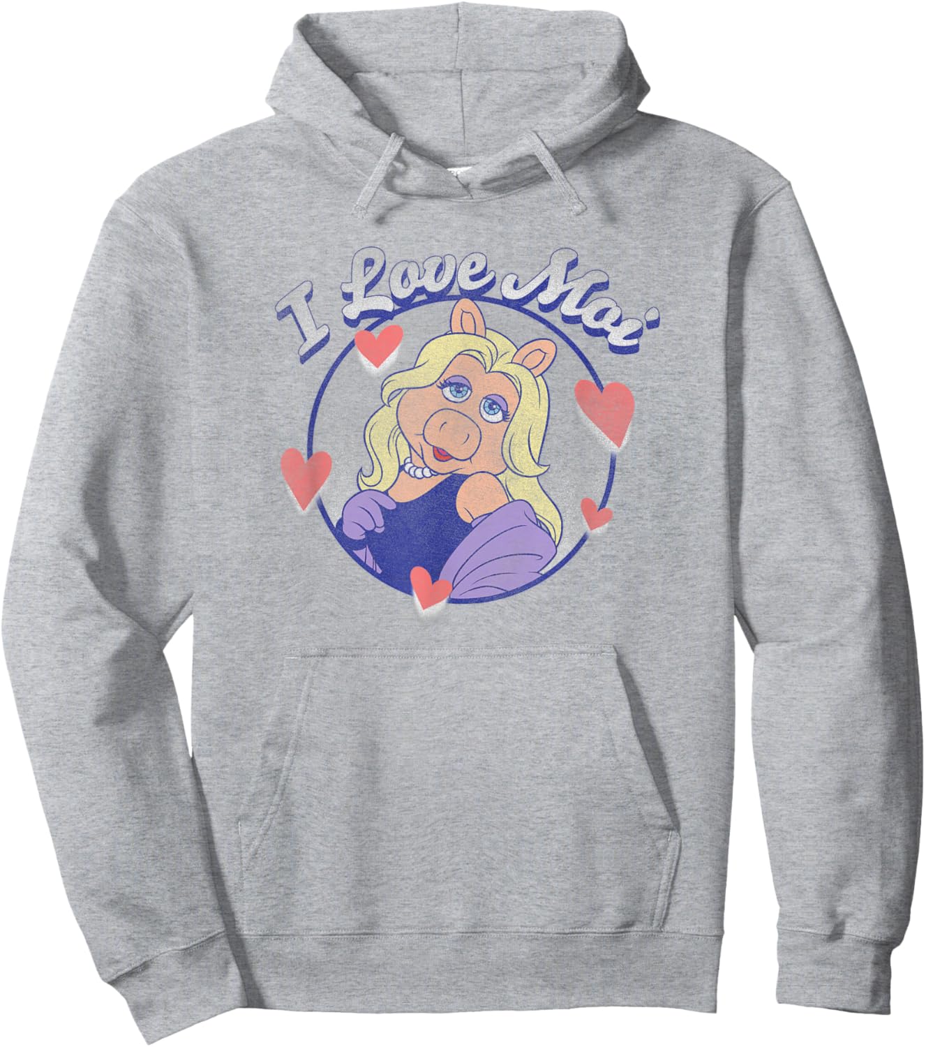 Disney The Muppets Valentine's Day Miss Piggy I Love Moi Hoodie - Hoodie | Ash