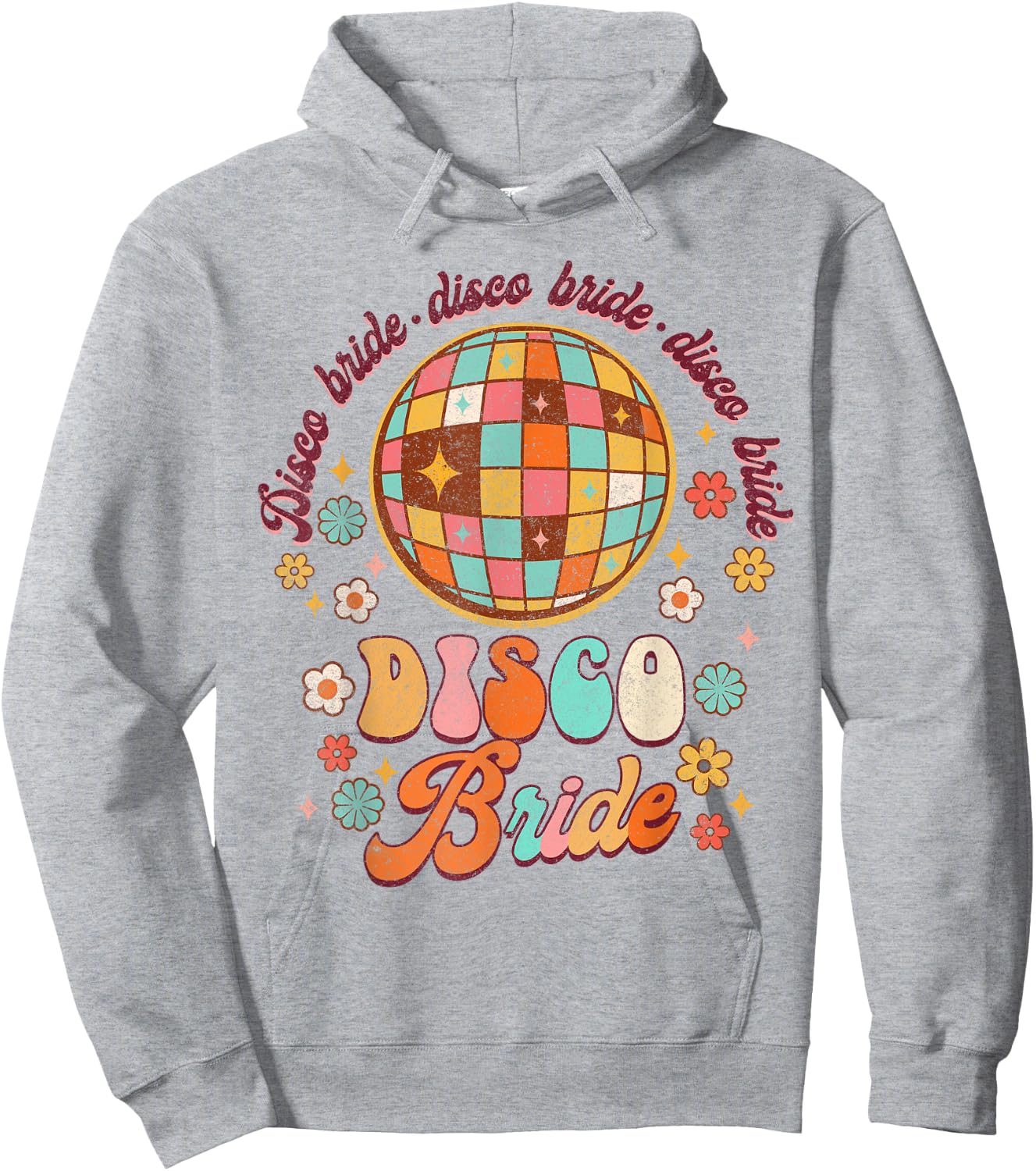 Disco Bride To Be Groovy 90s Bridal Shower Bachelorette Hoodie - Hoodie | Ash