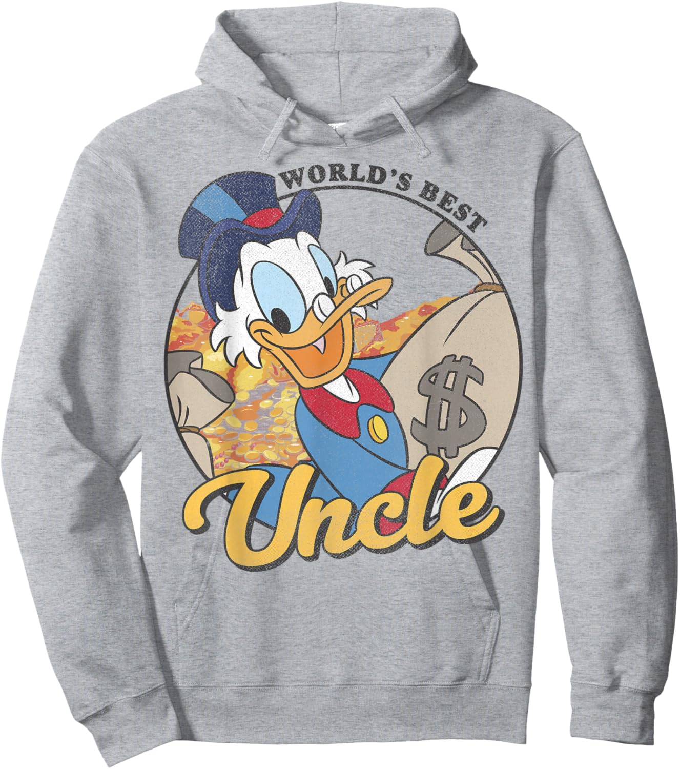 Disney DuckTales Scrooge McDuck World's Best Uncle Hoodie - Hoodie | Ash