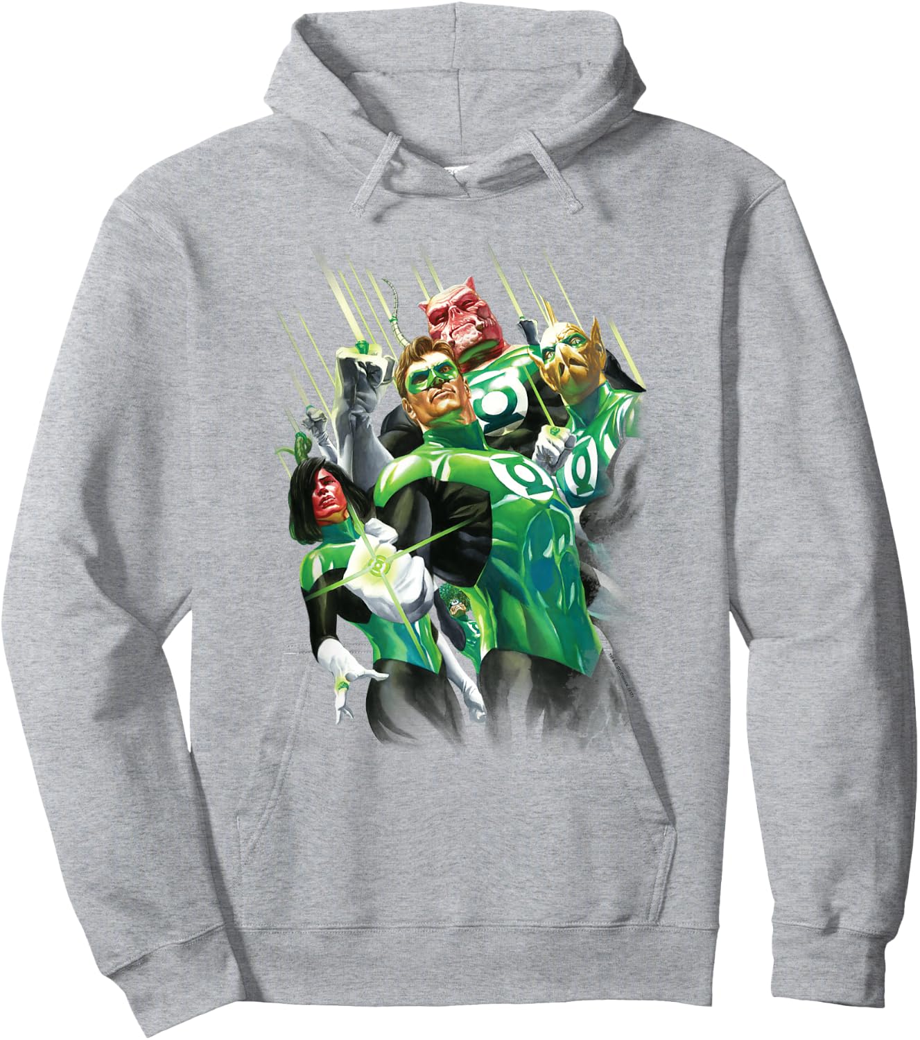 Green Lantern Power of the Rings Hoodie - Hoodie | Ash
