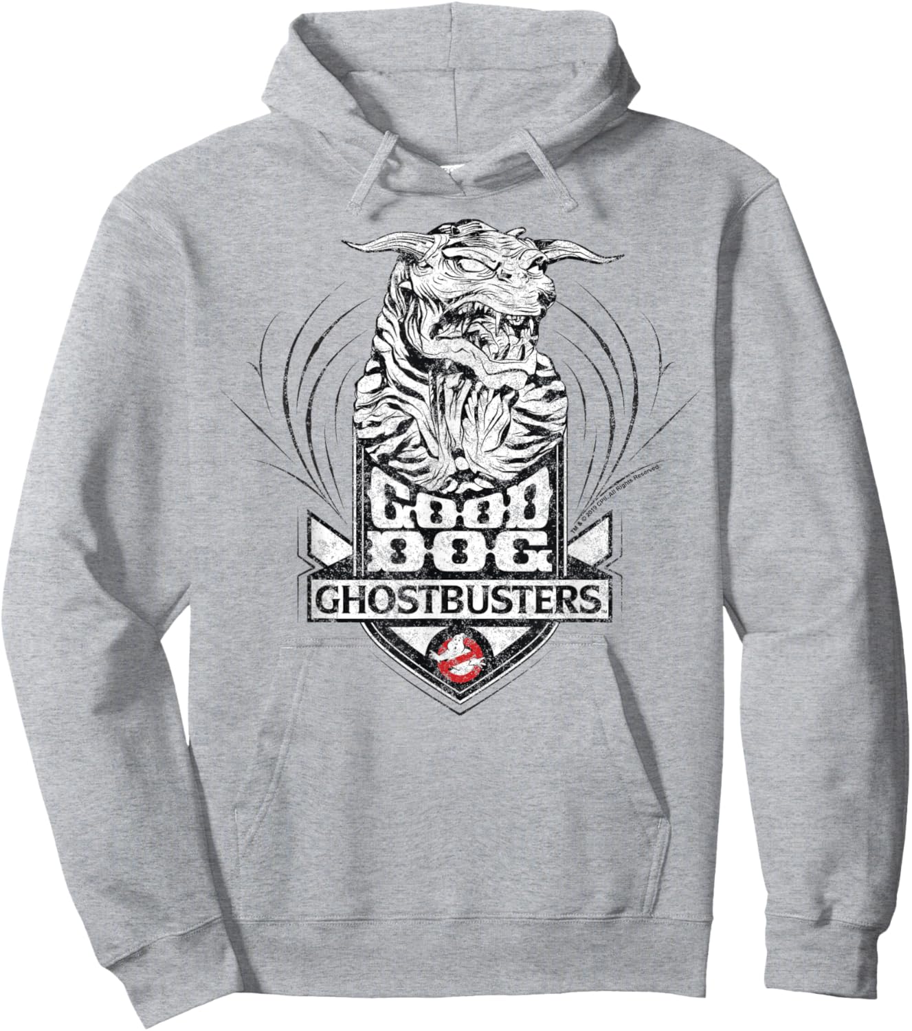 Ghostbusters Good Dog Hell Hound Badge Hoodie - Hoodie | Ash