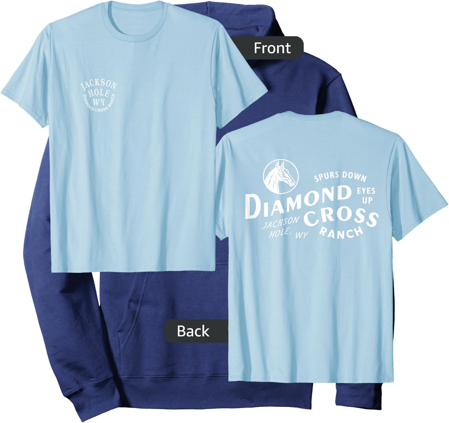 Jackson Hole 2018 Spurs Down, Eyes Up Classic Hoodie - Hoodie | Navy