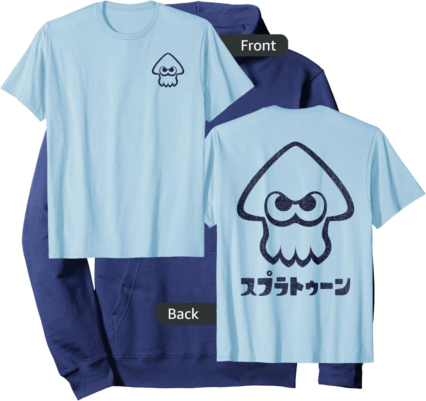 Nintendo Splatoon Squid Left Chest Graphic Hoodie - Hoodie | Navy