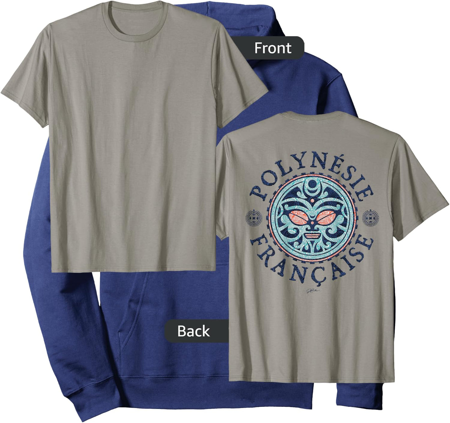 JCombs: French Polynesia, Polynesian Tattoo Art Hoodie - Hoodie | Navy