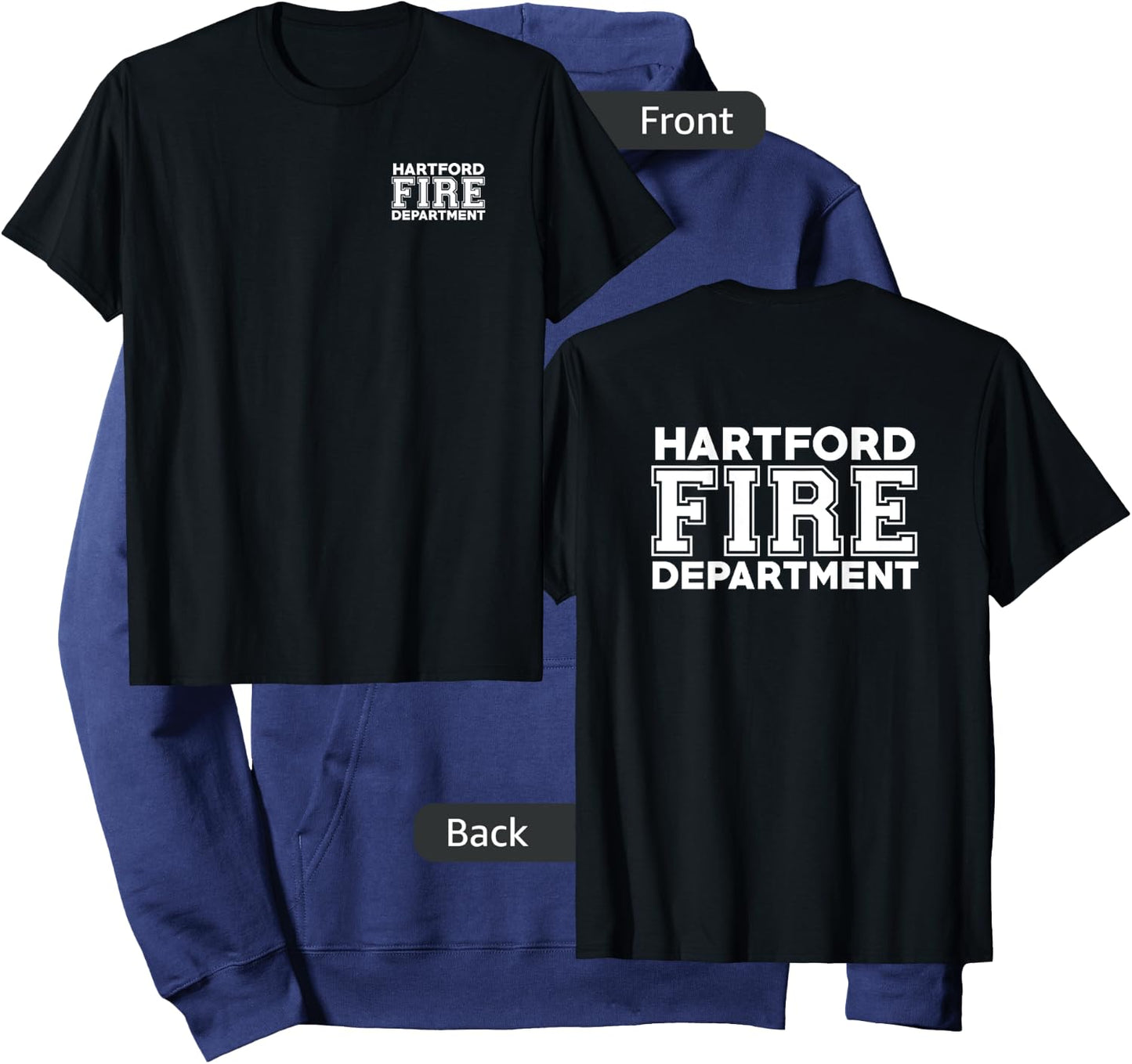 City of Hartford Fire Rescue Connecticut Firefighter Hoodie - Hoodie | Navy