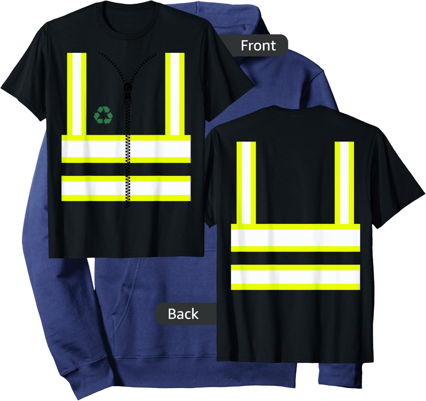 Kids Garbage Man Uniform Trash Truck Halloween Costume Boy's Hoodie - Hoodie | Navy