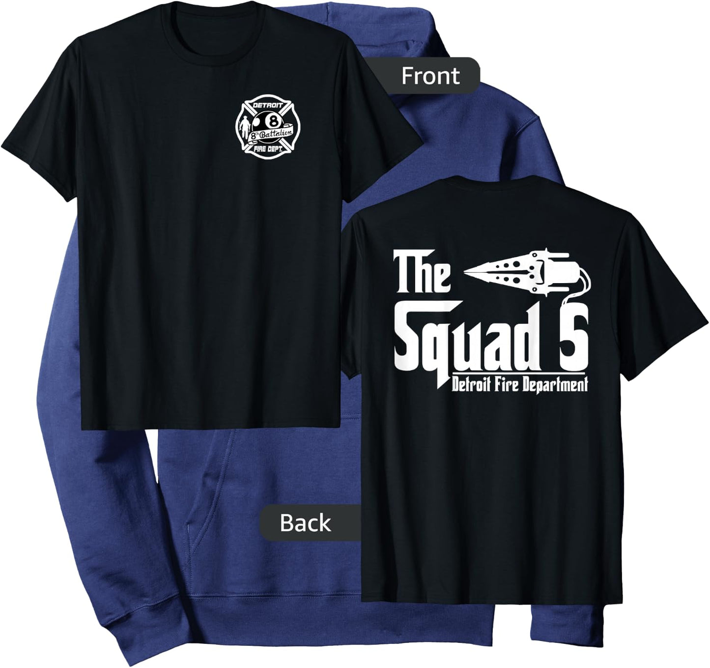 The Squad 5 Detroit Fire Department by JaySinMyers Hoodie - Hoodie | Navy
