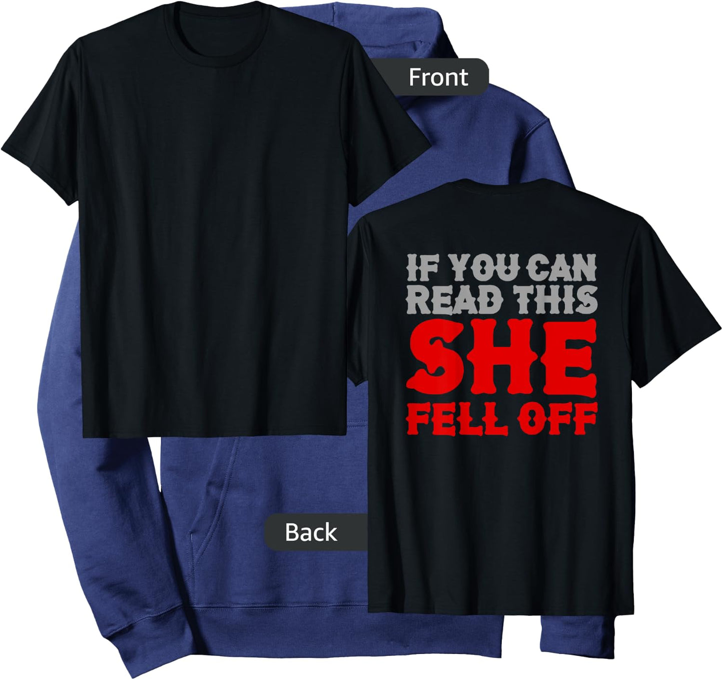 If You Can Read This She Fell Off Biker Motorcyclist Hoodie - Hoodie | Navy