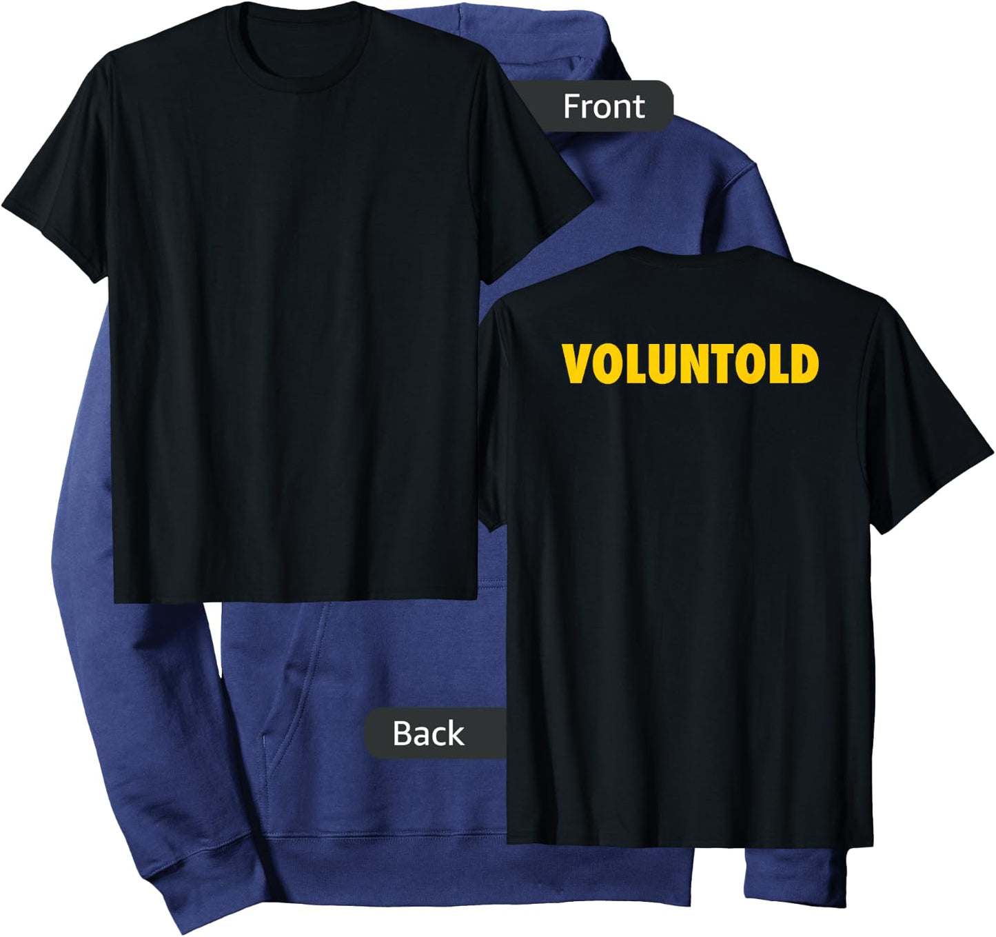 Funny Voluntold Military Veteran Office Event Humor Hoodie - Hoodie | Navy